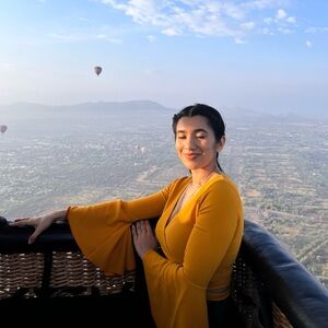 Mustard crop top with ties and peasent sleeves